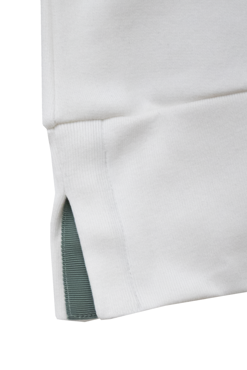 ECRU HOODIE - ENGLISH GREEN GROSGRAIN