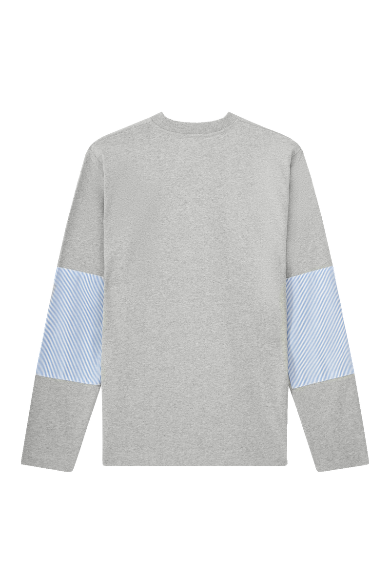 GREY LONG SLEEVE T-SHIRT WITH SHIRT PATCH