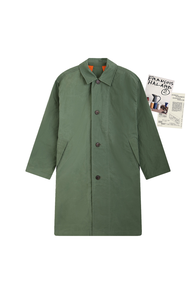 GREEN RAINCOAT - ROYAL BLUE GROSGRAIN