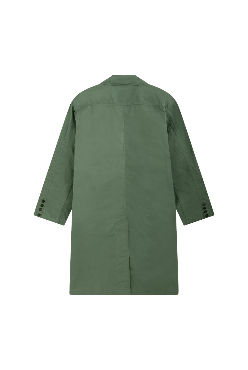 GREEN RAINCOAT - ROYAL BLUE GROSGRAIN