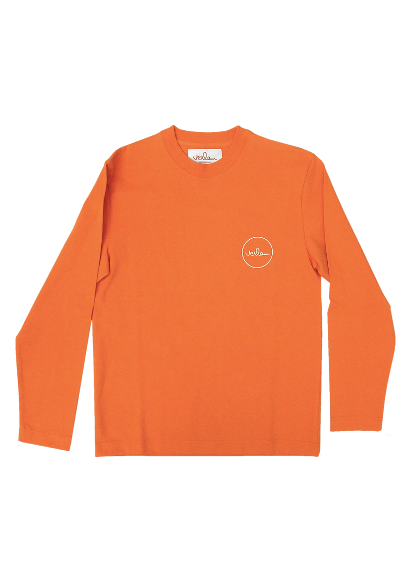 Orange long sleeve t-shirt - Front and back branding