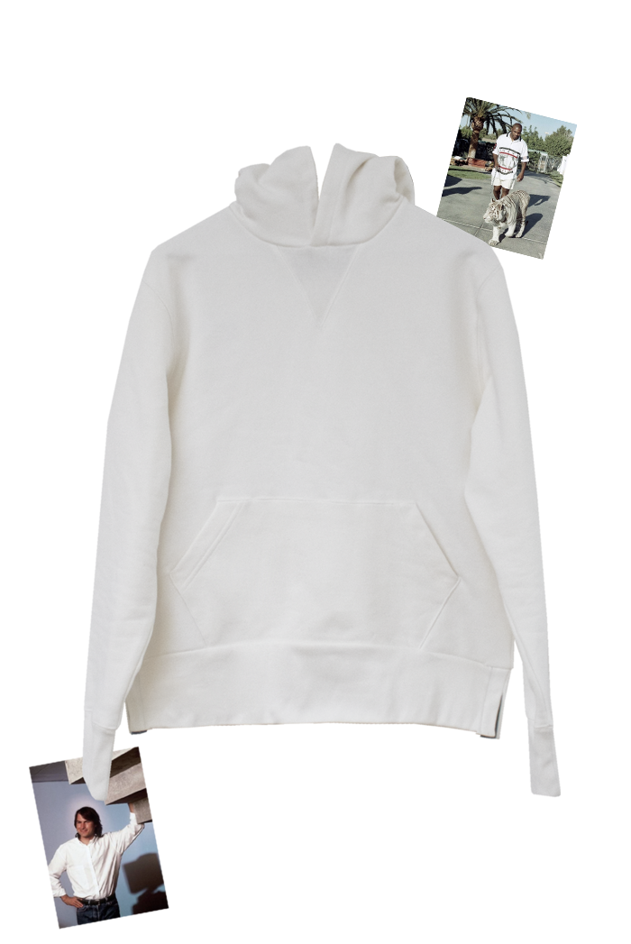 ECRU HOODIE - ENGLISH GREEN GROSGRAIN