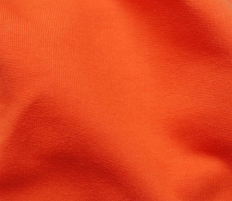 Orange hoodie with branding