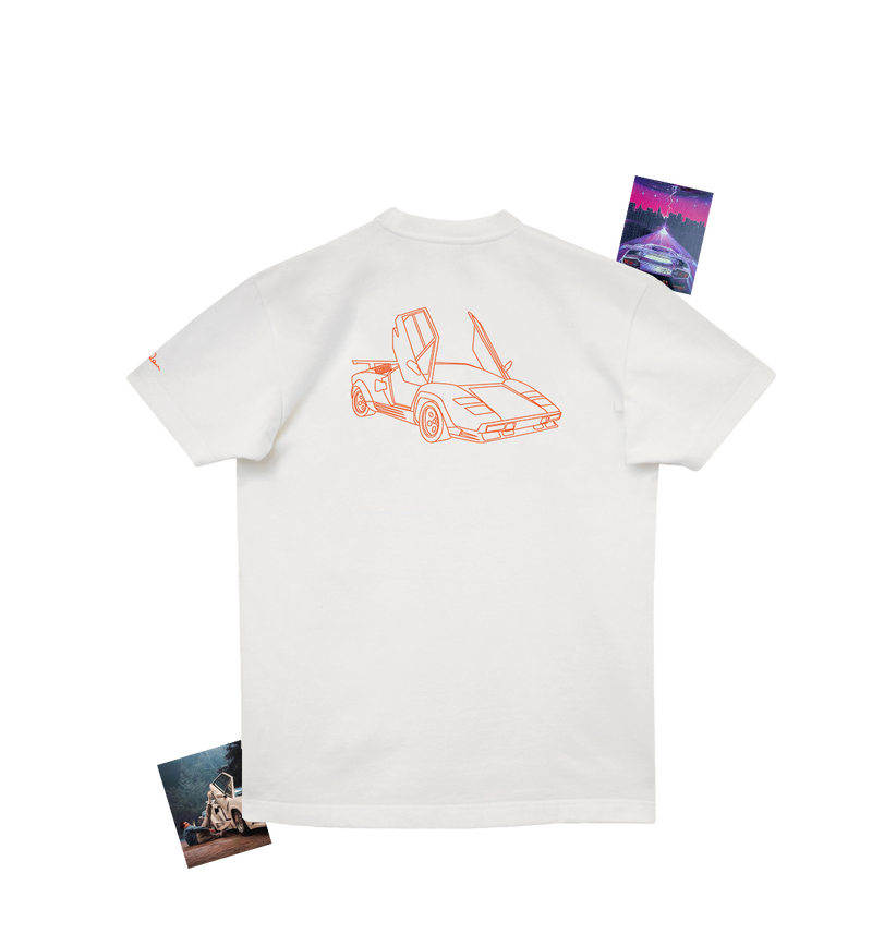Vintage car t-shirt #8 - Ecru